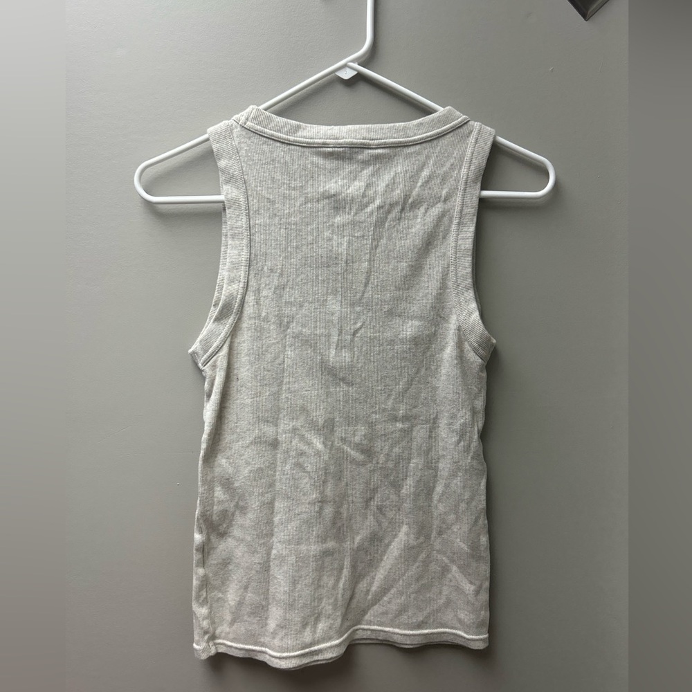 Tahari Women’s Cream Ribbed Tank Top - Picture 3 of 5